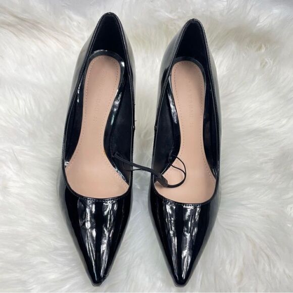 Zara | patent leather pointy toe stilettos size 36, black w ombré 3 1/2” heel. - Picture 8 of 9